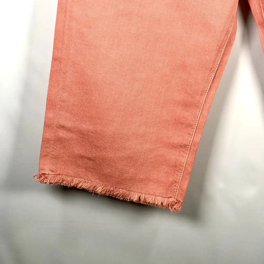 Free People Jorts 25 Pink Bermuda Raw Cut Off Baggy Soft Shorts‎ Beach Festival